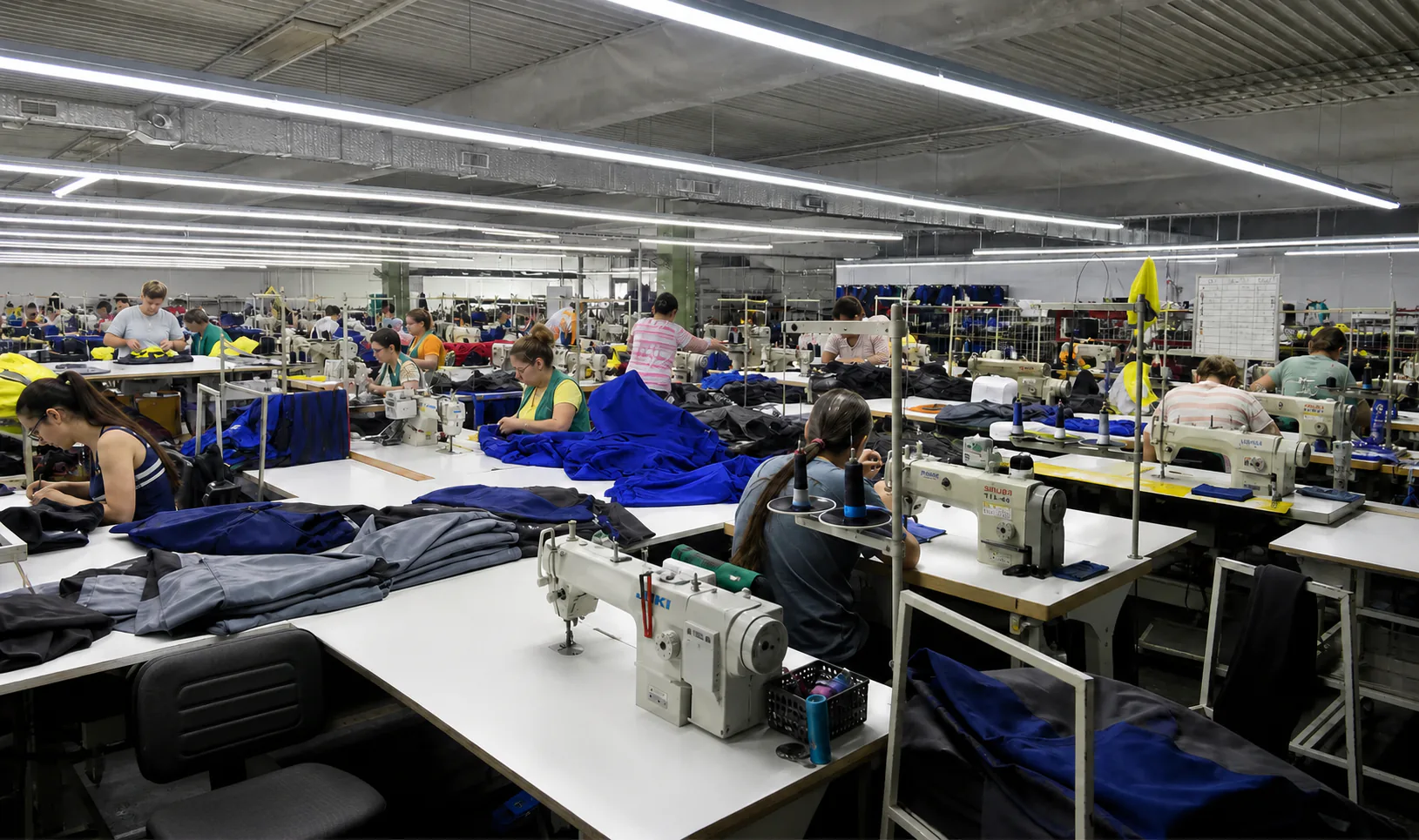 Eco Textil Grup production team working in the sewing hall